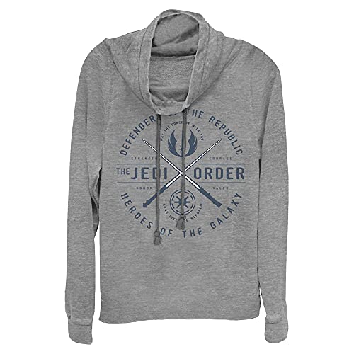 Image of STAR WARS Women's Sabers Emblem T-Shirt, Gray Heather, XL