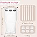Maucircol 18 Oz Acrylic Snowglobe Tumbler, 6 Pack Pre-Drilled Double Wall Acrylic Clear Cup Coffee Mug for Glitter Snow Globe Diy