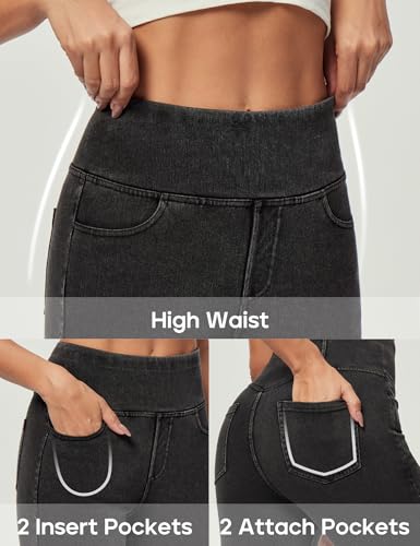 Image of Heathyoga Yoga Pants with Pockets Extra Soft Leggings with Pockets for Women Non See-Through High Waist Workout Leggings