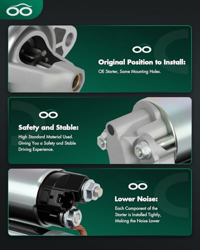 Image of SCITOO Starter Motor fit for Toyota for Echo 1.5L 2000-2005,for Toyota for Yaris 1.5L 2006-2012 Replacement Starter 17805
