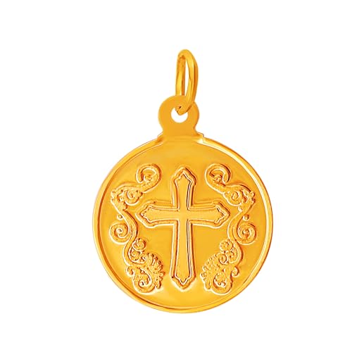 Image of Muthoot PAPPACHAN Swarnavarsham BIS Hallmarked 22KT Gold - 6 gm Pendant Set (Lakshmi, Ganesh & Cross - 2 gm Each)