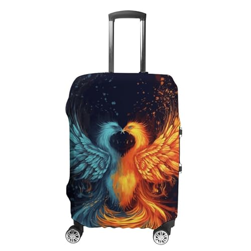 Luggage Cover for Travel Fire And Water Phoenix Fashion Luggage Covers Washable Stretch Suitcases Protector Fits 19-32 Inch Luggage XL