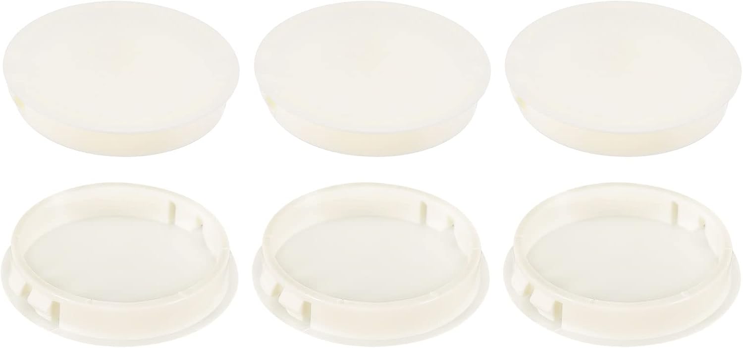 uxcell 211/32" Plastic Hole Plugs, 6Pcs Flush Type Panel