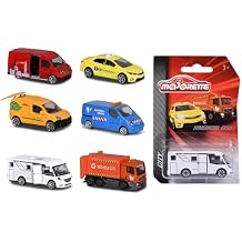 Majorette City Cars - 1 of 6 Different Model Cars with Freewheel and Suspension for Ages 3 and Above - 7.5 cm
