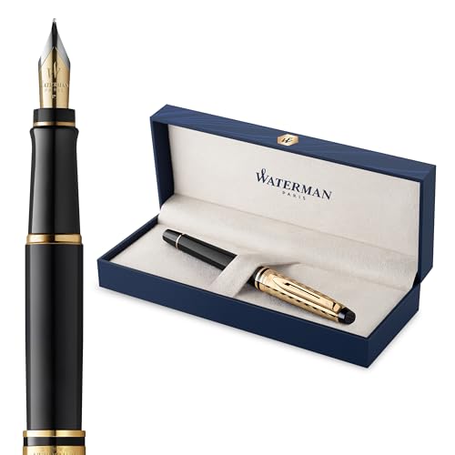 Pióro wieczne Waterman Expert | Kolekcja Opera | Black & Gold | Opakowanie prezentowe