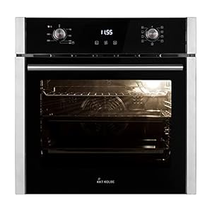 Inbouw oven 60 cm | 70L | 2,8kW | Pizza functie | Grill | Circulerende lucht | Hete lucht | Automatische timer | EB8005ED Zwart