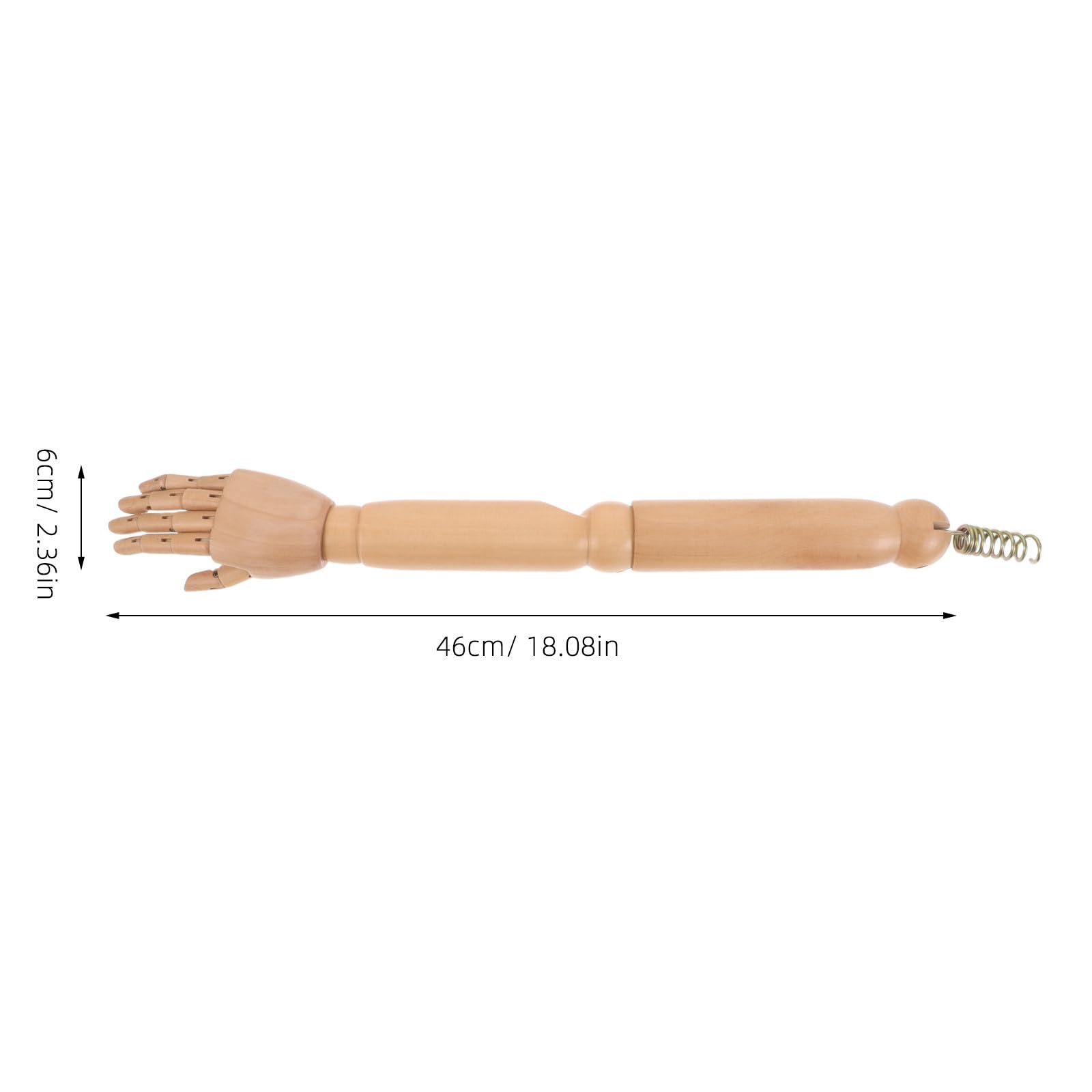 Mannequin Bras Bois articulé Flexible, Paire Moyenne en Bois Naturel pour scénarios de Jeu de rôle et présentation de Bijoux, Style Authentique pour Enfants et Parents