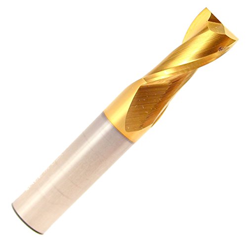 Image of Drill America CBD 12.00mm Carbide End Mill 2 Flute 25.00mm Flute Length 75.00mm Overall Length TIN Single End Square