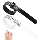 2 pezzi Misuratore per Anelli, misura anelli, EU Misura Anelli, Misurazione Della Dimensione Dell'Anello, Anello a Nastro, Misuratore Anelli Dita Italiano, Kit di Misurazione con Spessori in Plastica