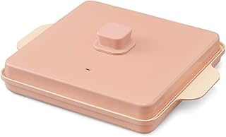 アイリスオーヤマ IH専用平面プレート 蓋つき セラミックコーティング お手入れ簡単 お手軽 IHK-T37(1400W)対応 IHKP-HP14-P ピンク