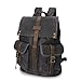 Produktbild Wind Took Rucksack Daypack aus Canvas Leder Rucksäcke Vintage Retro Tagesrucksack für Uni Büro Alltag mit Laptopfach Wasserdicht 15,6 Zoll