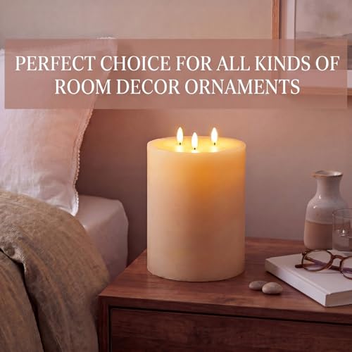Image of Retisee 1 Pack Ivory Extra Large Flameless Candles 6'' x 8'', Classic