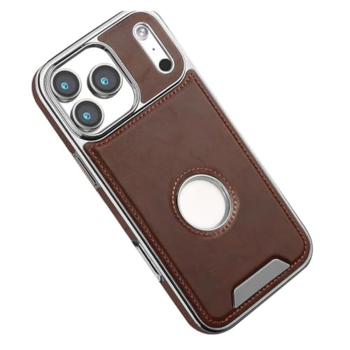 Coque en cuir pour iPhone 17 Pro protection chic au design mince marron