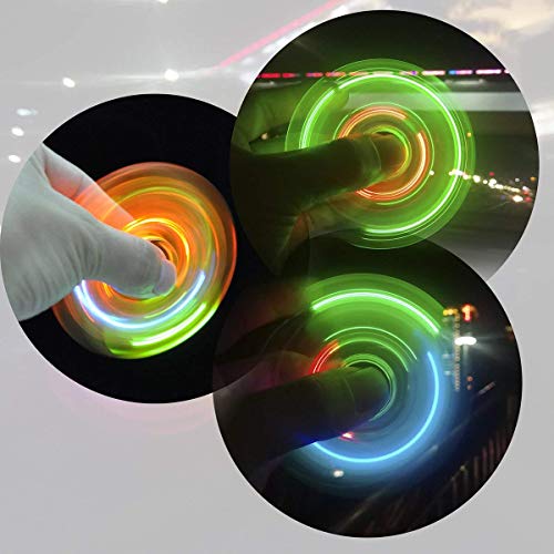 Figrol Led Light Fidget Spinner, Light Fidget Finger Toy Hand Spinner -Stress Reduction And Anxiety Relief Hand Spinner For Children #TOP3