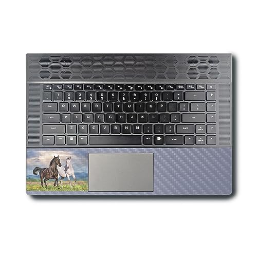 Image of MightySkins Carbon Fiber Skin Compatible With Alienware X16 R1 (2023) Full Wrap Kit - Horse Contrast | Protective Durable Textured Carbon Fiber Finish | Easy To Apply & Change Styles | Made in the USA