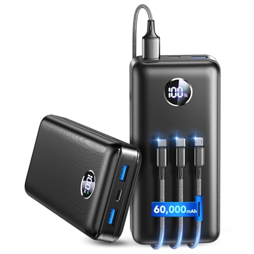 IAPOS Portable Charger 60000mAh, 5-Device Charging Power Bank Battery Pack