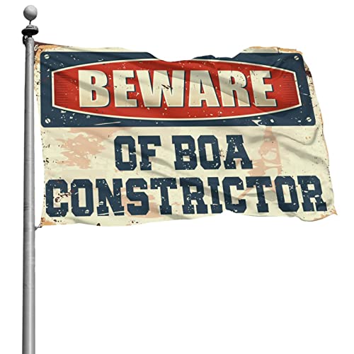 男性用フラッグ Beware Of Boa Constricttor Flag Man Cabe Decor ルームフラッグ ティーン向け(サイズ:120X180CM)