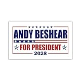 BAVAHA [Magnet|7.5"x4.5"] Andy Beshear 2028 Magnet Andy Beshear for President Magnetic Bumper Stickers US Election 2028 Decal Democracy Republican Political Gifts Decorations Car Truck Vehicle Fridge