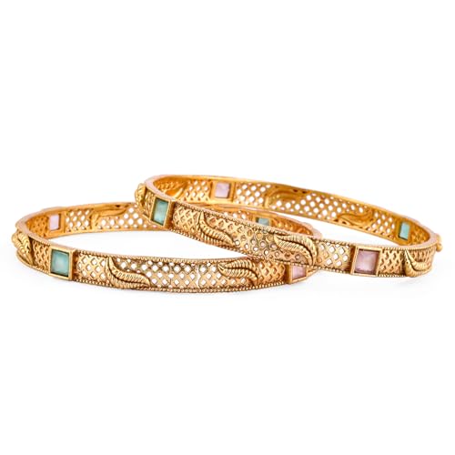 Image of Rubans Bangles Set of 2 Traditional Festive Jewellery Gift for Women & Girls