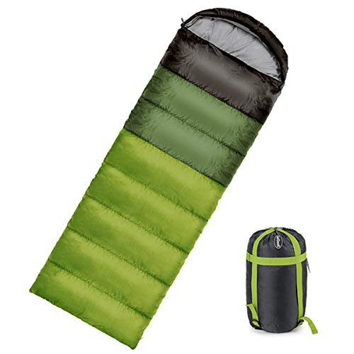 Sleeping Bag, ieGeek Lightweight Envelope Sleeping Bags with Compression Sack Portable Waterproof for 3 Season Travel Camping Hiking Backpacking Outdoor Activities,Ultra-Large for Kid/Adults