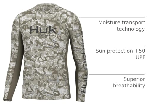 Image of HUK Men's Icon X Long Sleeve Shirt, Performance Fishing Shirt