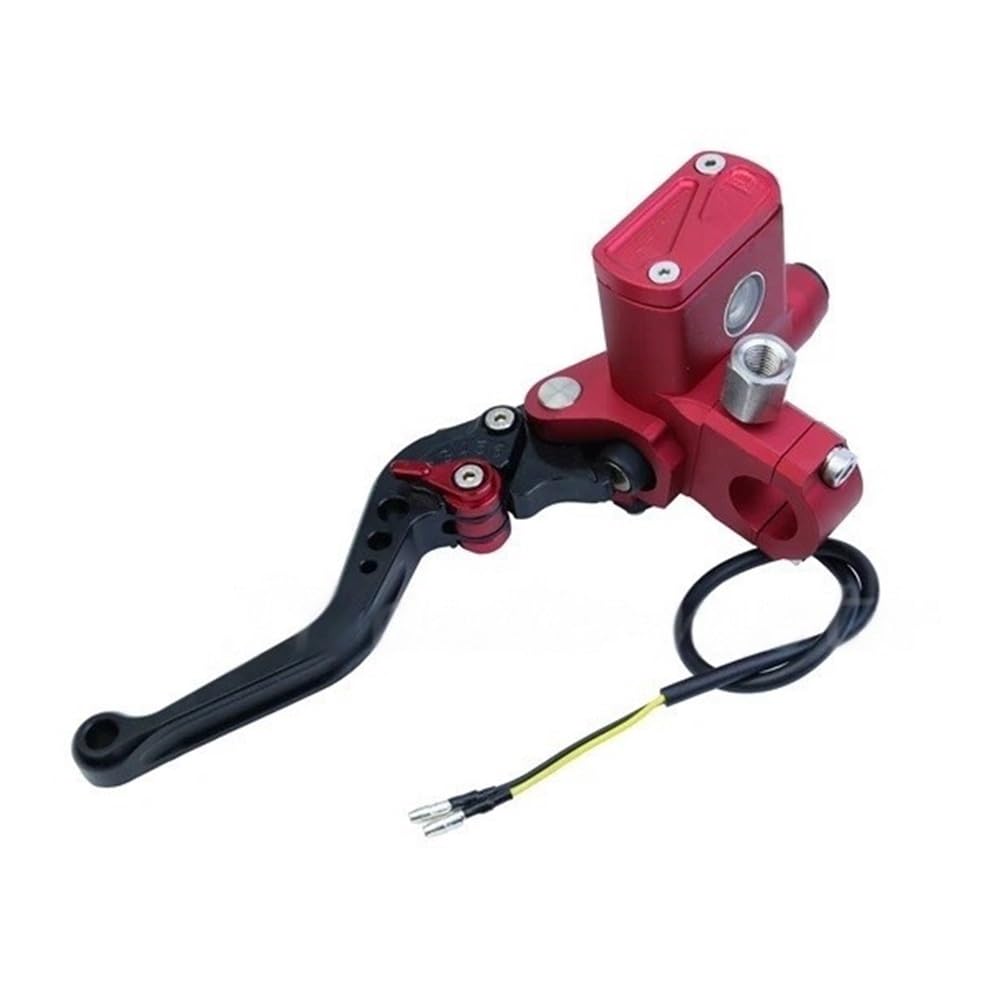 Mlioju Red Left Motorcycle Clutch Lever Master Cylinder Brake Hydraulic Clutch Motorcycle Fluid Reservoir Levers Universal 22Mm For