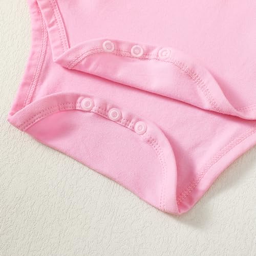 Image of LYSMuch Toddler Baby Girls T Shirt Ruffle Sleeveless Kids Cotton Tshirt Solid Color Blouse
