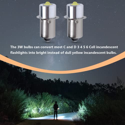 Swess Light Led Conversion Kit For Maglite Led Conversion Kit, 3W Dc 4-12V Led Flashlight Bulbs For Maglite 3-6 Cell C/D Flashlights Torch thumb #5