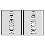 BMW M3 Generations (Front AND Rear SET) Inspired Poster Print Wall Art of the History and Evolution...