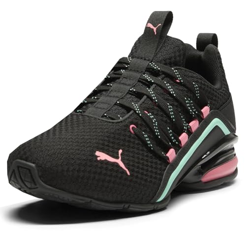 PUMA Women's Axelion Cross Training Shoes, Black-Rose Gold, 83