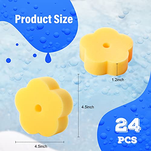 image for Chuangdi 24 Pieces Sponge for Hot Tub Accessories, Flower Oil Scum Abs