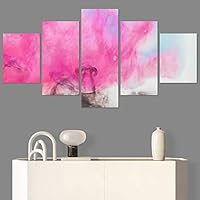 SIGNWIN 5 Panel Canvas Wall ArtAbstract Colorful Decorative ElementsModern Artwork for Home Decorations Ready to Hang - 60