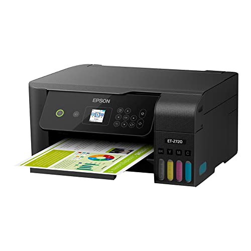 Epson EcoTank ET-27 20 Supertank All-in-One Wireless Color Inkjet Printer, Black - Print Scan Copy - 10.5 ppm, 5760 x 1440 dpi, 1.44 Epson EcoTank ET-27 20 Supertank All-in-One Wireless Color Inkjet Printer, Black - Print Scan Copy - 10.5 ppm, 5760 x 1440 dpi, 1.44