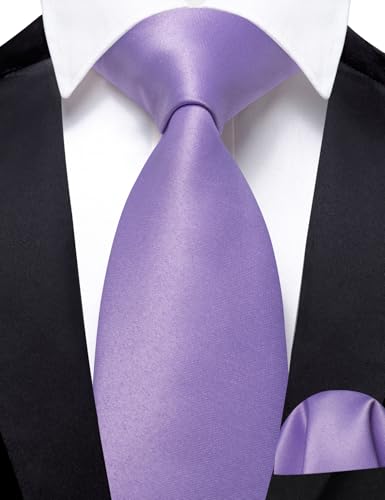 Image of Barry.Wang Boys Ties Pre-Tied Satin Solid Color Kids Tie Pocket Square Set Adjustable Formal Necktie Graduation School