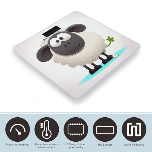 Báscula digital de baño con diseño Sheep y capacidad 400 lb miniatura 3