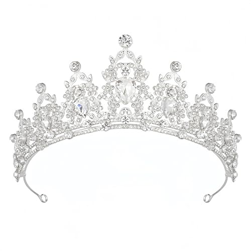 Coroa princesa menina pedraria diamantes cristal tiara rainha coroa mulher coroa coroa coroa fantasia coroa para bolo de aniversário Halloween cosplay Natal decoração para o cabelo, Liga, Pedraria