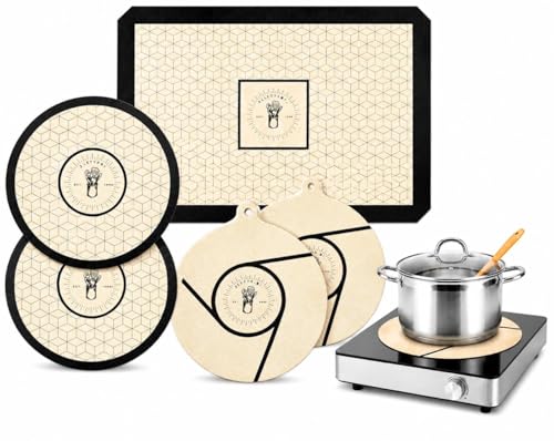 Induction Cooktop Mats - Silicone Stove Cover Stove Protector Set of 5
