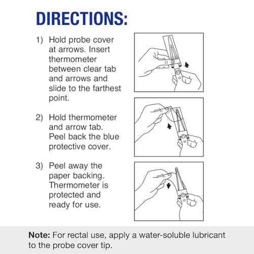 mabis disposable probe covers for digital thermometers box of 100 fsa eligible can be used orally rectally or under the arm