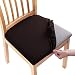 smiry Stretch Spandex Jacquard Dining Room Chair Seat Covers, Removable Washable Anti-Dust Dinning Upholstered Chair Seat Cushion Slipcovers - Set of 6, Chocolate
