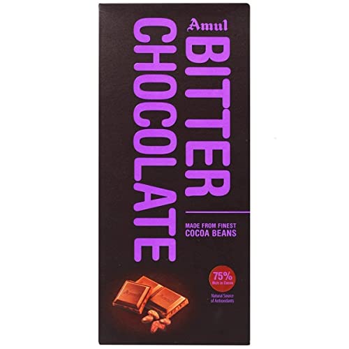 Image of Amul Bitter 75% Chocolate, 125Gm. (Pack of 2)