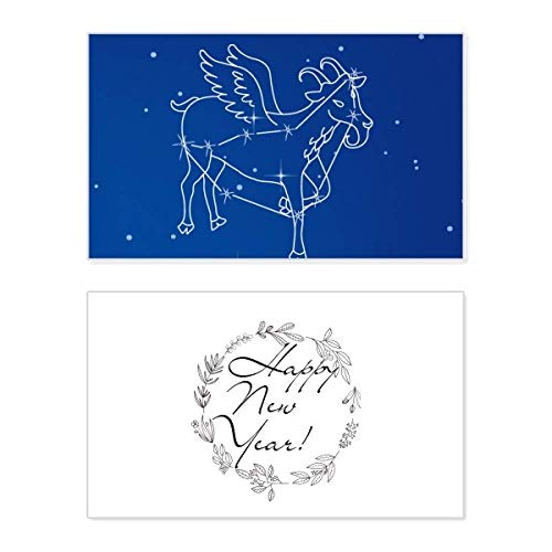 Tarjeta de Año Nuevo con constelación de Capricornio para un mensaje especial