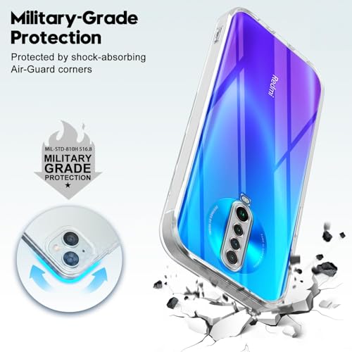 Image of Jkobi Back Cover for Xiaomi Poco X2 (Silicone Clear Shockproof Case with Camera Protection | Soft and Flexible | Transparent)