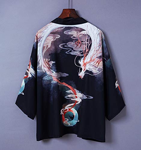 Image of LAI MENG FIVE CATS Women's Summer Cardigan Lightweight Kimono Floral Print Loose Cover up Casual Tops