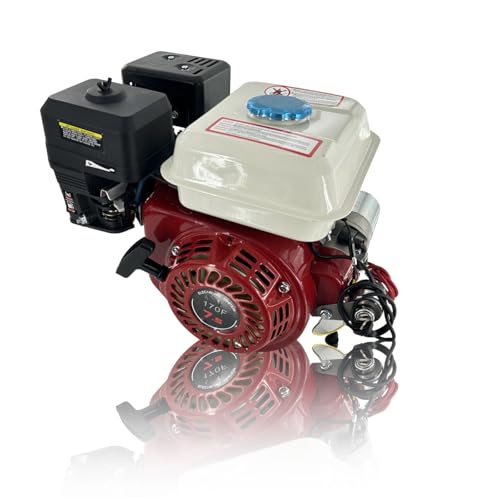 7.5HP 212cc Gas Engine,4-Stroke Horizontal Shaft 0.787"(20mm) Diameter Gasoline Engine,Pull & Electronic Start Petrol Engine Fit for Go Karts Mini Bike Log Splitters Compressor Water Pumps