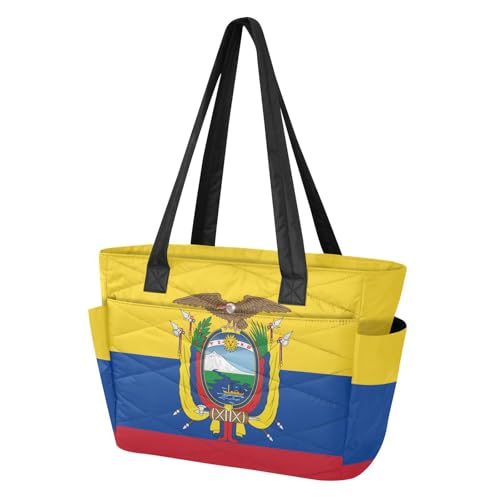 Bolso tote para mujer, bolso de mano grande con compartimentos, bolso acolchado para hombro para viaje, trabajo y gimnasio miniatura 6