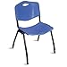 Regency Poly Cafeteria Chair - 20X16x30" - Blue - Blue - Lot of 4