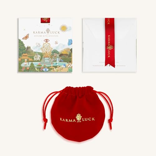 KARMA AND LUCK 18K Gold-Plated Brass Red String Bracelet for Women – Handmade in Thailand – Adjustable 5-8” Drawstring – Dreams Fulfilled Mother of Pearl Heart, Spirit's Innovation Evil Eye Peridot, Gifted & Blessed Hamsa Malachite, Faithful Abundance Cross, Soul's Gratitude Hamsa Lapis Lazuli3