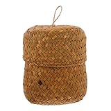 NUOBESTY Cesta Tejida de Algas Marinas Mini Naranja, Caja de Embalaje Redonda para Dulces y Almacenamiento, Organizador Manual para Fiestas y Decoración del Hogar