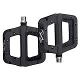 ZTTO MTB Pedals Mountain Bike Pedals Sealed Bearing Non-Slip Lightweight Nylon Fiber Bicycle Platform Pedals for BMX MTB 9/16' (Black)