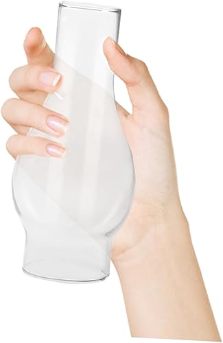 Miniatura 4 de Housoutil Lámpara de aceite Pantalla de cristal de queroseno Lámpara de reemplazo de chimenea 2.1 in de diámetro hecha a mano estilo vintage Pantalla